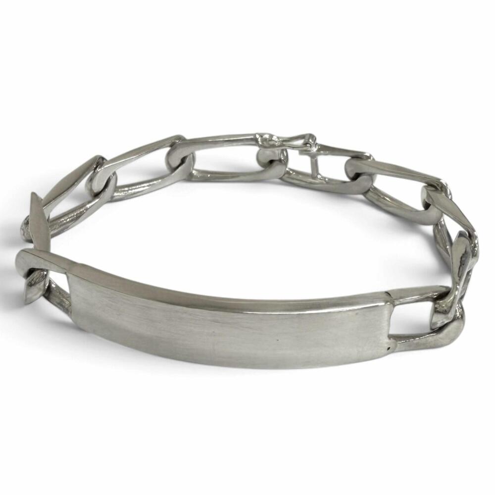 TIFFANY&Co. Tiffany Vintage SV925 ID Bracelet, Silver, Made in Italy, Weight ...